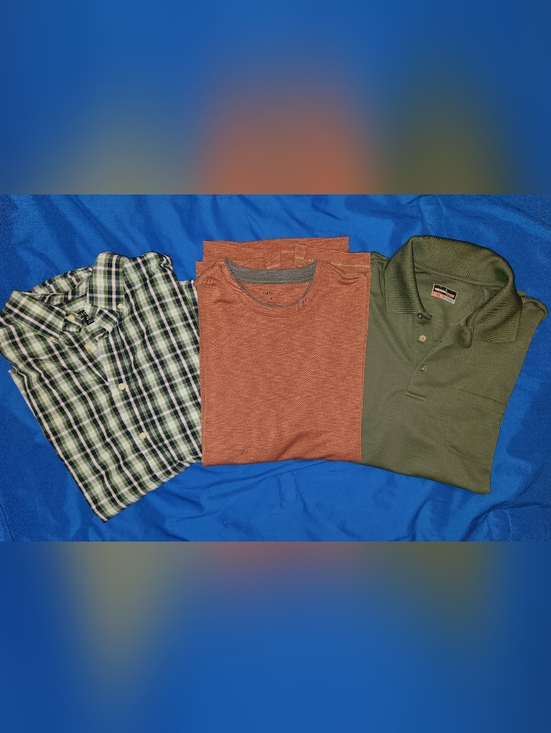 George Other - Mens Dress Shirts BUNDLE of 3 XL Vanhausen, George And Grand Slam Performance